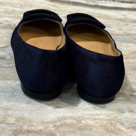 Women’s ANN MASHBURN navy blue suede buckle flats- Size 35 - Picture 3 of 8